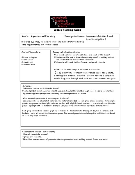 Magnetism And Electricity Lesson Plan Magnetism And Electricity Lesson Plan