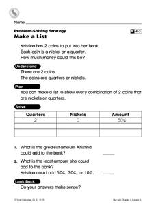 Make a List Worksheet Make a List Worksheet