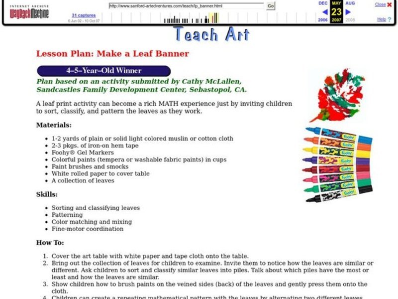 Make a Leaf Banner Lesson Plan Make a Leaf Banner Lesson Plan