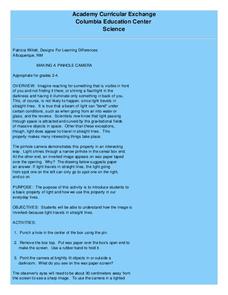 Making a Pinhole Camera Lesson Plan Making a Pinhole Camera Lesson Plan