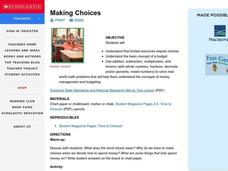 Making Choices Lesson Plan Making Choices Lesson Plan