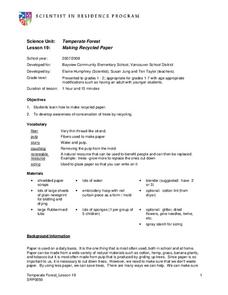 Making Recycled Paper Lesson Plan Making Recycled Paper Lesson Plan