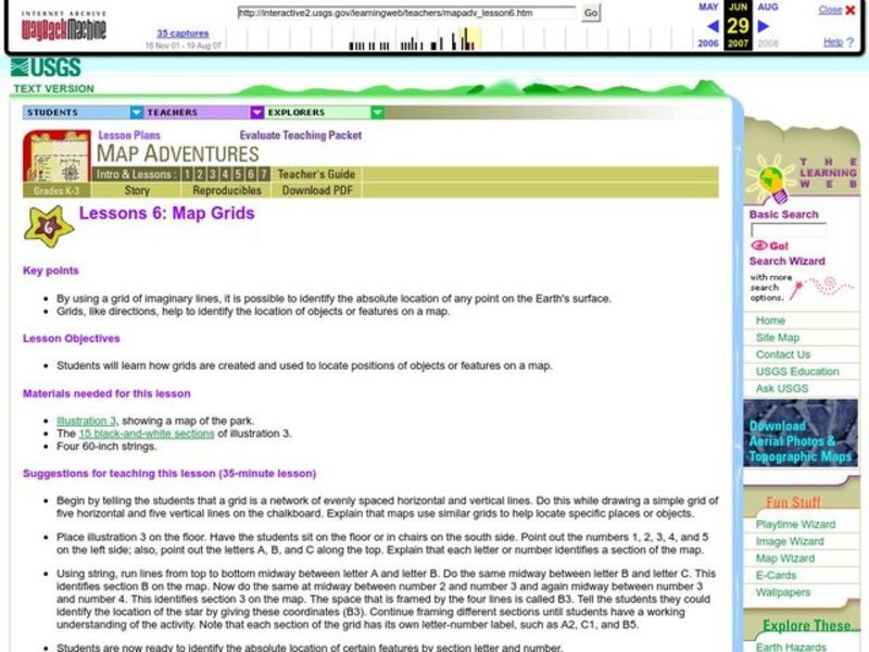Map Grids Lesson Plan Map Grids Lesson Plan
