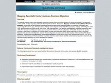 Mapping Twentieth Century African-American Migration Lesson Plan Mapping Twentieth Century African-American Migration Lesson Plan