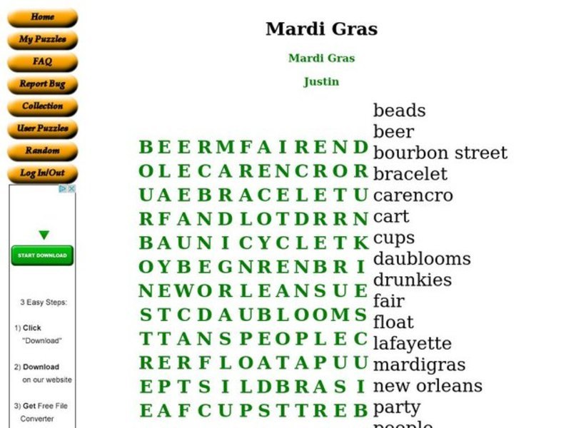 Mardi Gras Worksheet Mardi Gras Worksheet