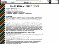 Mary Had A Little Lamb Lesson Plan Mary Had A Little Lamb Lesson Plan