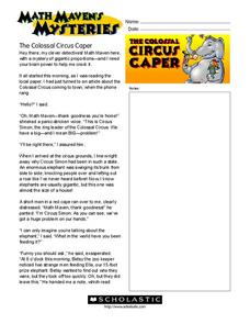 Math Maven's Mysteries Worksheet Math Maven's Mysteries Worksheet