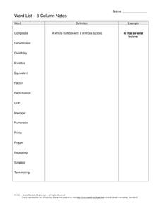 Math terms Worksheet Math terms Worksheet