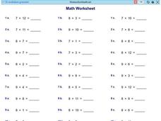 Math Worksheet 1: Multiplication Worksheet Math Worksheet 1: Multiplication Worksheet