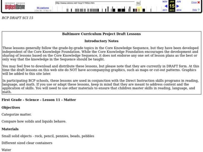 Matter Lesson Plan Matter Lesson Plan