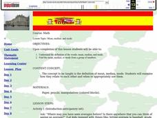 Mean Median and Mode Lesson Plan Mean Median and Mode Lesson Plan