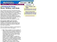 Mean, Median, and Mode Lesson Plan Mean, Median, and Mode Lesson Plan
