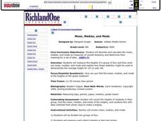 Mean, Median, and Mode Lesson Plan Mean, Median, and Mode Lesson Plan