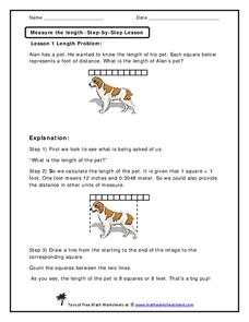 Measure the Length  Worksheet Measure the Length  Worksheet