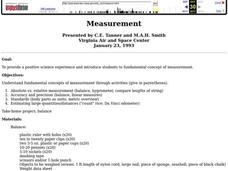 Measurement Lesson Plan Measurement Lesson Plan