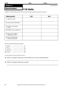 Measurement Worksheet Measurement Worksheet
