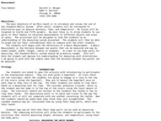 Measurement Lesson Plan Measurement Lesson Plan