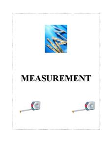 Measurement Lesson Plan Measurement Lesson Plan