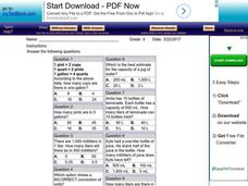 Measurement word problems Worksheet Measurement word problems Worksheet