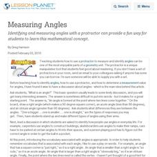Measuring Angles Lesson Planet Article Measuring Angles Lesson Planet Article