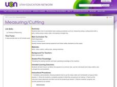 Measuring/Cutting Lesson Plan Measuring/Cutting Lesson Plan