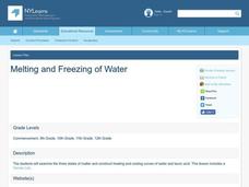 Melting and Freezing of Water Lesson Plan Melting and Freezing of Water Lesson Plan