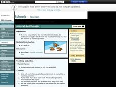 Mental Arithmetic Lesson Plan Mental Arithmetic Lesson Plan
