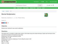 Mental Multiplication Lesson Plan Mental Multiplication Lesson Plan