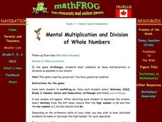 Mental Multiplication and Division Lesson Plan Mental Multiplication and Division Lesson Plan