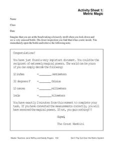 Metric Magic Worksheet Metric Magic Worksheet
