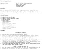 Metric Olympic Games Lesson Plan Metric Olympic Games Lesson Plan
