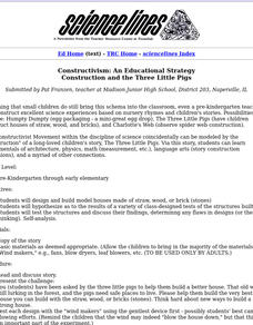 Construction and the Three Little Pigs Lesson Plan Construction and the Three Little Pigs Lesson Plan