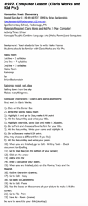 Computer Lesson Lesson Plan Computer Lesson Lesson Plan