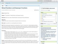 Mixed Numbers and Improper Fractions Lesson Plan Mixed Numbers and Improper Fractions Lesson Plan