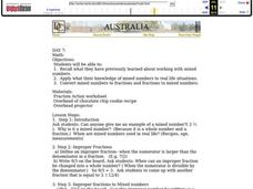 Mixed Numbers Lesson Plan Mixed Numbers Lesson Plan