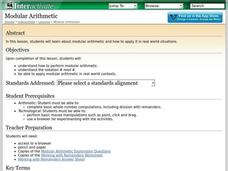 Modular Arithmetic Lesson Plan Modular Arithmetic Lesson Plan
