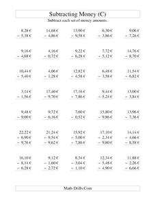 Money Subtraction (C) Lesson Plan Money Subtraction (C) Lesson Plan