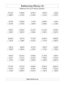 Money Subtraction (I) Lesson Plan Money Subtraction (I) Lesson Plan
