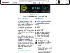 Monitoring Energy Expenditure Lesson Plan Monitoring Energy Expenditure Lesson Plan