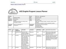 Monologues Lesson Plan Monologues Lesson Plan