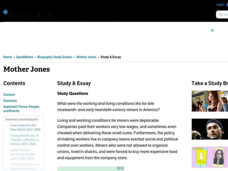 Mother Jones Worksheet Mother Jones Worksheet