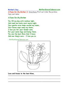 Mother's Day Worksheet Mother's Day Worksheet