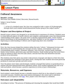 Cultural Awareness Lesson Plan Cultural Awareness Lesson Plan