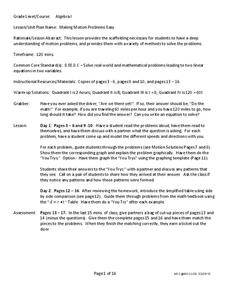 Motion Problems Lesson Plan Motion Problems Lesson Plan