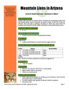 Mountain Lions in Arizona Lesson 5: Humans and Lions - Encounters in Nature Lesson Plan Mountain Lions in Arizona Lesson 5: Humans and Lions - Encounters in Nature Lesson Plan