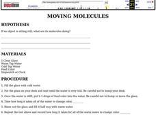 Moving Molecules Worksheet Moving Molecules Worksheet