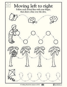 Moving Left to Right Worksheet Moving Left to Right Worksheet