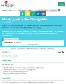 Moving with the Marigolds Lesson Plan Moving with the Marigolds Lesson Plan