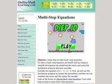 Multi-Step Equations Interactive Multi-Step Equations Interactive