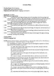 Multimedia Book Report Lesson Plan Multimedia Book Report Lesson Plan